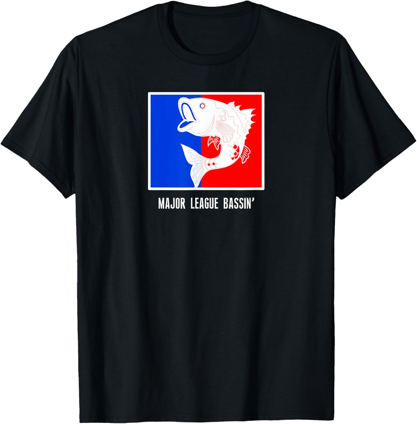 Fishing Shirts | MAJOR LEAGUE BASSIN Bass Fishing Gift T-Shirt - T-Shirt | Black
