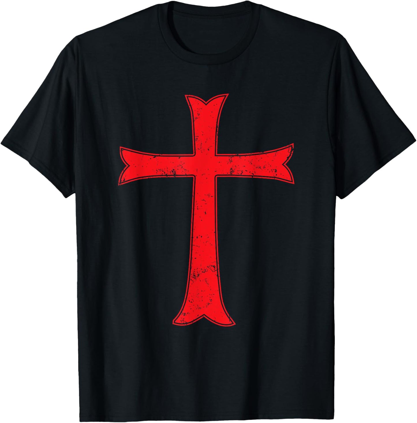 Templar cross crusader knight warrior of Christ history T-Shirt - T-Shirt | Black