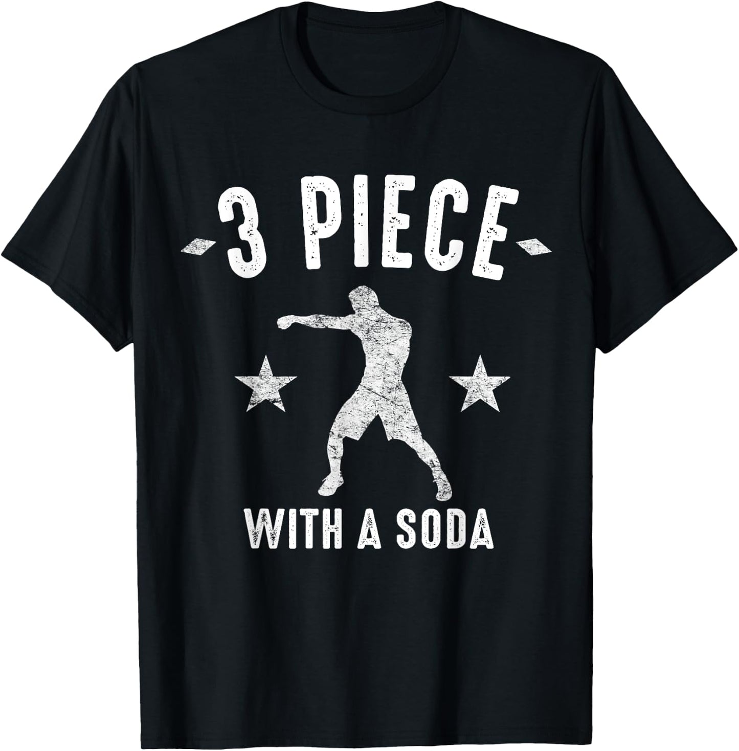 MMA Punch Combination Shirt Three Piece With A Soda T-Shirt - T-Shirt | Black