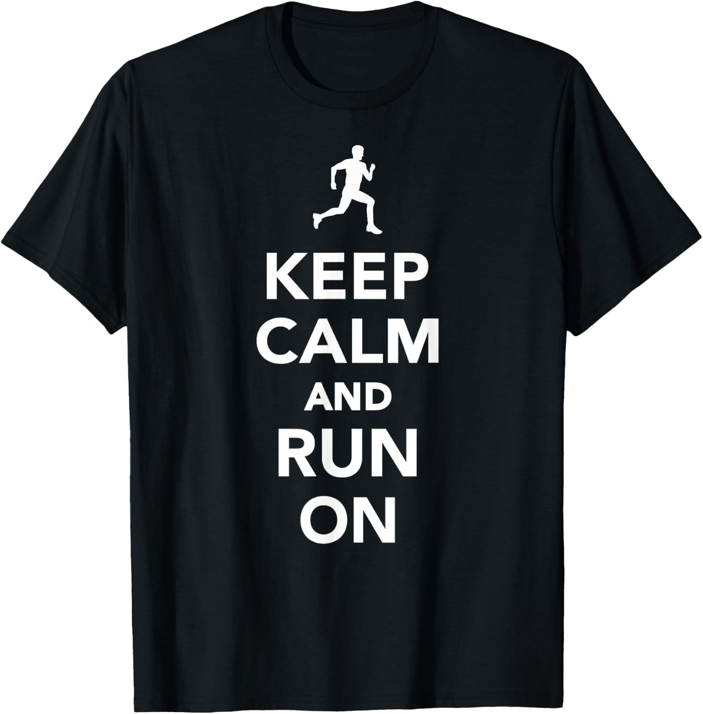 Keep Calm Running T-Shirt - T-Shirt | Black