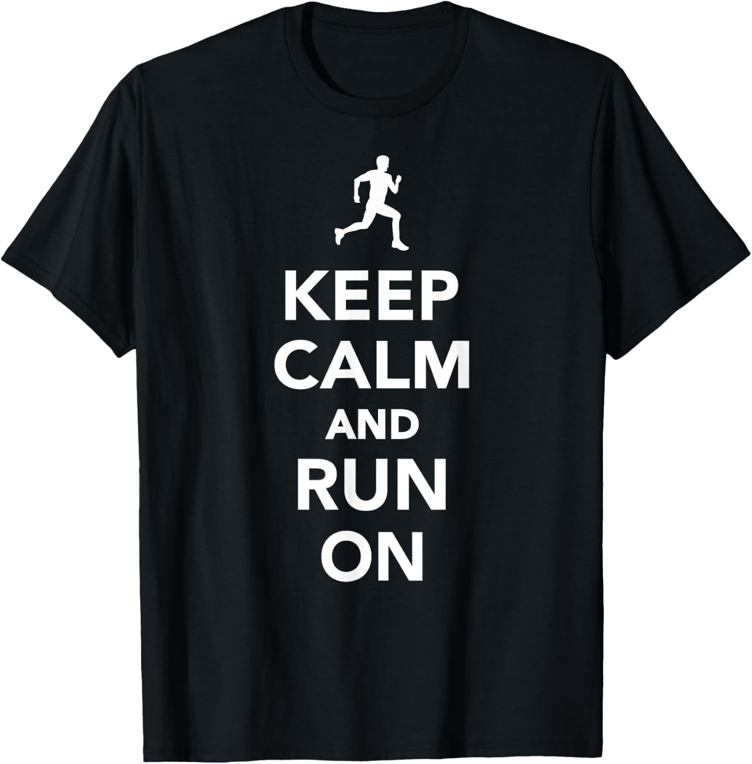 Keep Calm Running T-Shirt - T-Shirt | Black