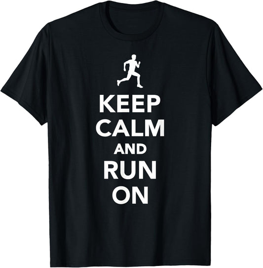 Keep Calm Running T-Shirt - T-Shirt | Black