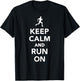 Keep Calm Running T-Shirt - T-Shirt | Black