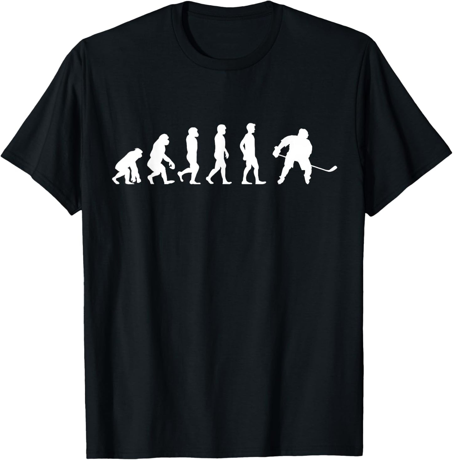 Ice Hockey Player Evolution Hockey Gift T-Shirt - T-Shirt | Black