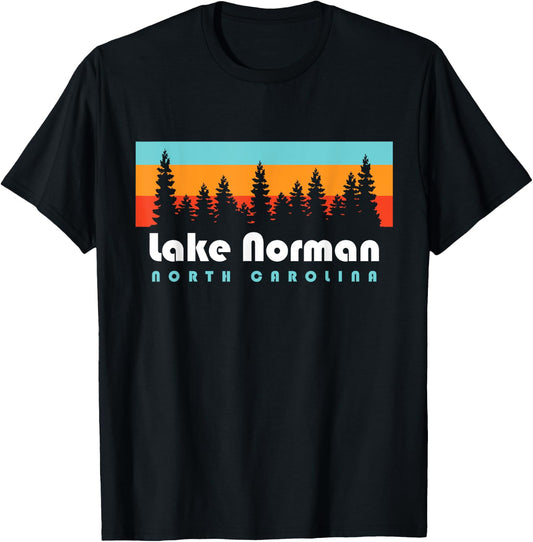 Lake Norman NC Lake Norman North Carolina Retro Vintage T-Shirt - T-Shirt | Black