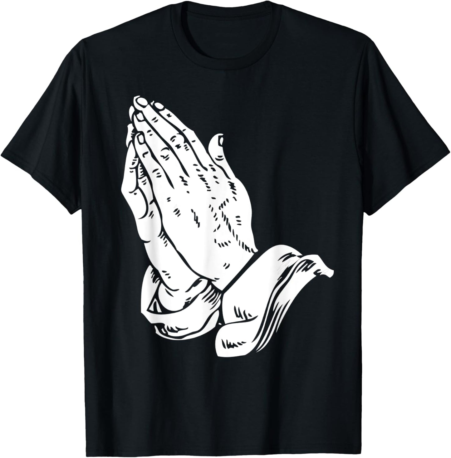 Praying Hands T Shirt - Cool Christian religious Jesus T-Shirt - T-Shirt | Black