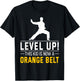 Level Up! This Kid is Now a Orange Belt Karate Award Gift T-Shirt - T-Shirt | Black