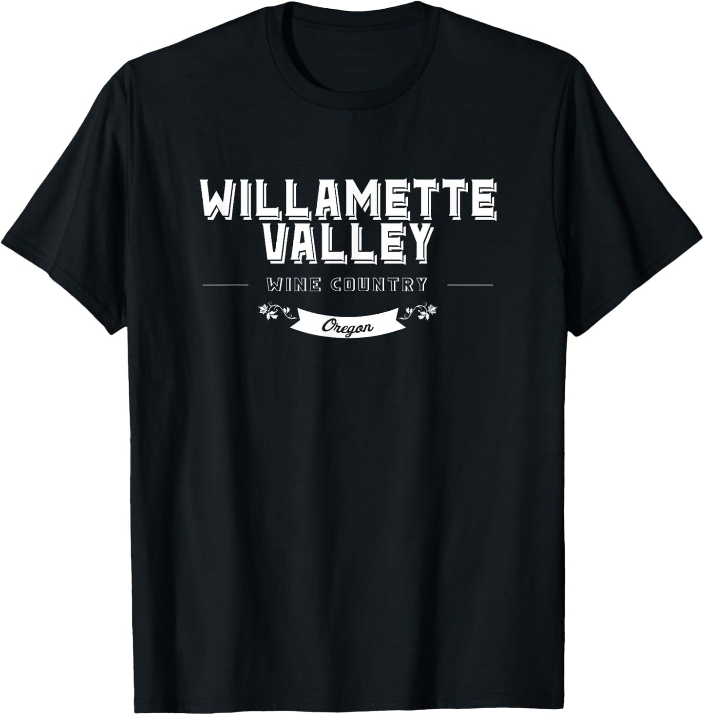 Willamette Valley Wine Country Oregon T-Shirt - T-Shirt | Black