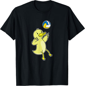 Duck plays Volleyball T-Shirt - T-Shirt | Black