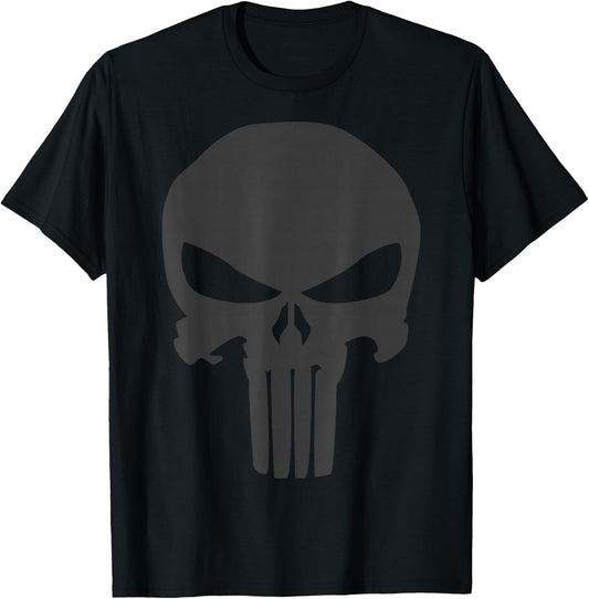 Marvel The Punisher Skull Blacked Out Logo Graphic T-Shirt - T-Shirt | Black