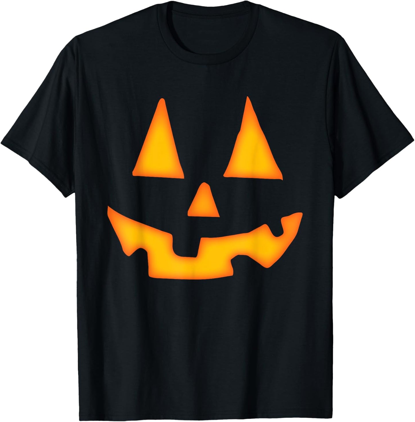 Pumpkin Halloween Women Jack O Lantern Face T-Shirt - T-Shirt | Black