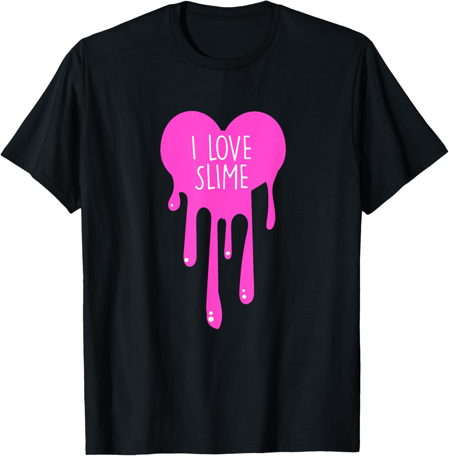 I love Slime DIY Slime Lovers Heart for Slime Queens T-Shirt - T-Shirt | Black