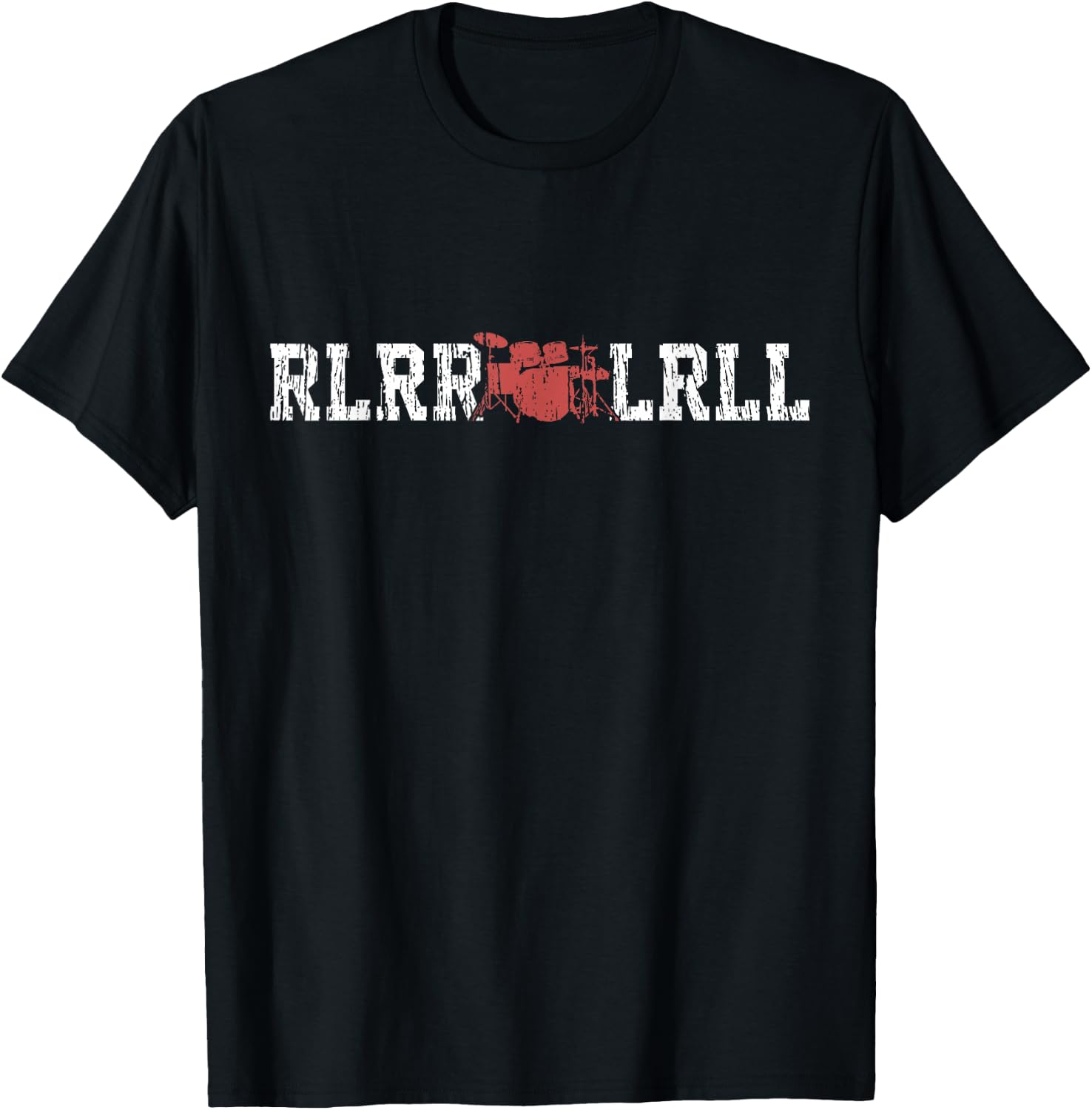 Drums Paradiddle Drum Vintage Gift Drummer T-Shirt - T-Shirt | Black
