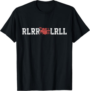 Drums Paradiddle Drum Vintage Gift Drummer T-Shirt - T-Shirt | Black