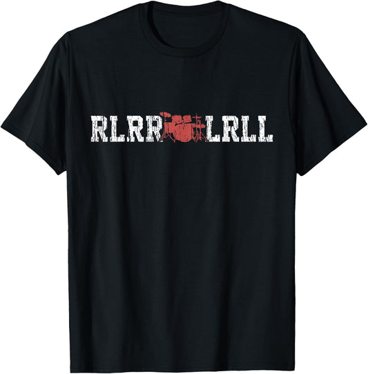 Drums Paradiddle Drum Vintage Gift Drummer T-Shirt - T-Shirt | Black