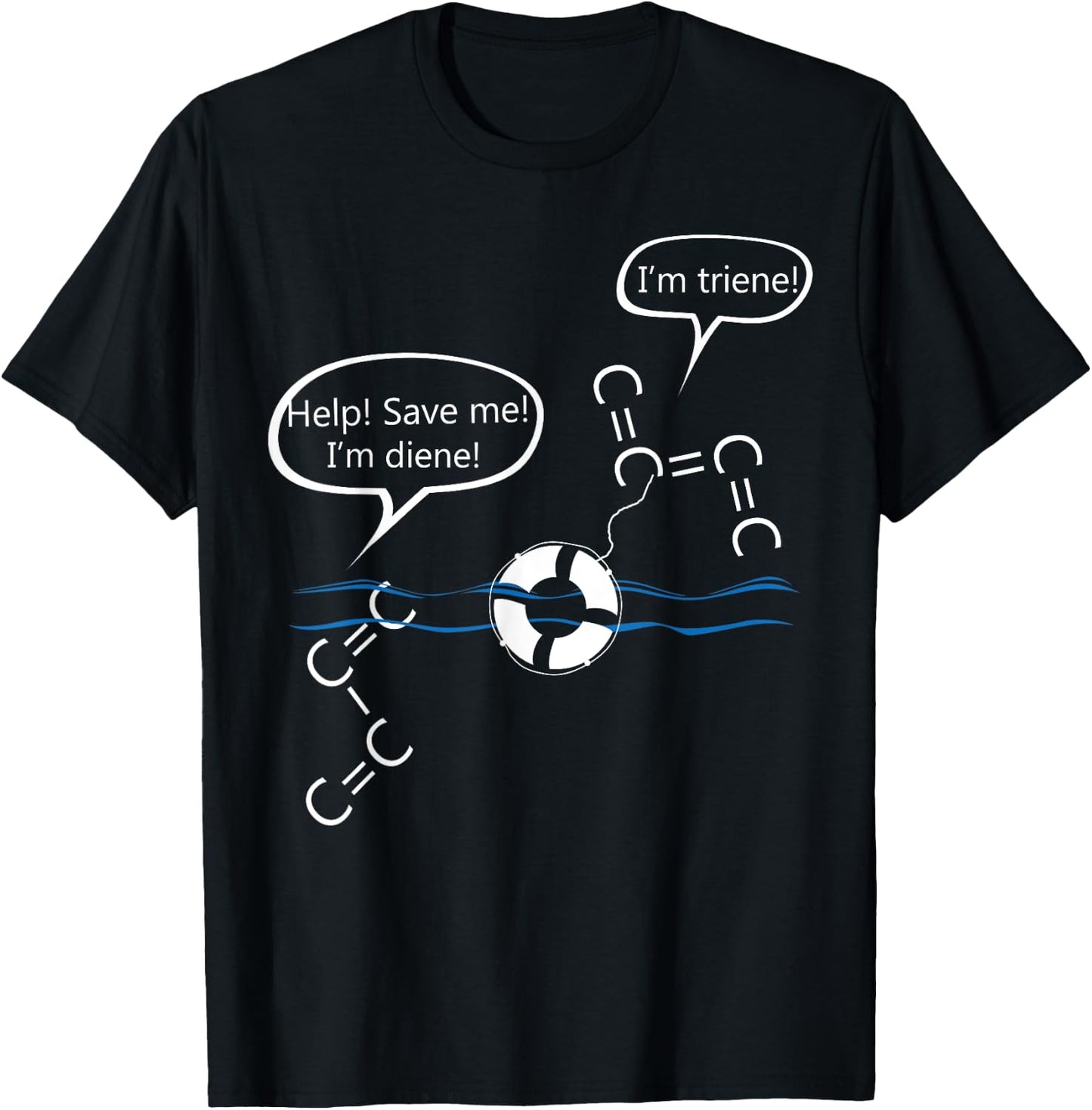 Funny Organic Chemistry Shirt-Diene and Triene Men T-Shirt - T-Shirt | Black