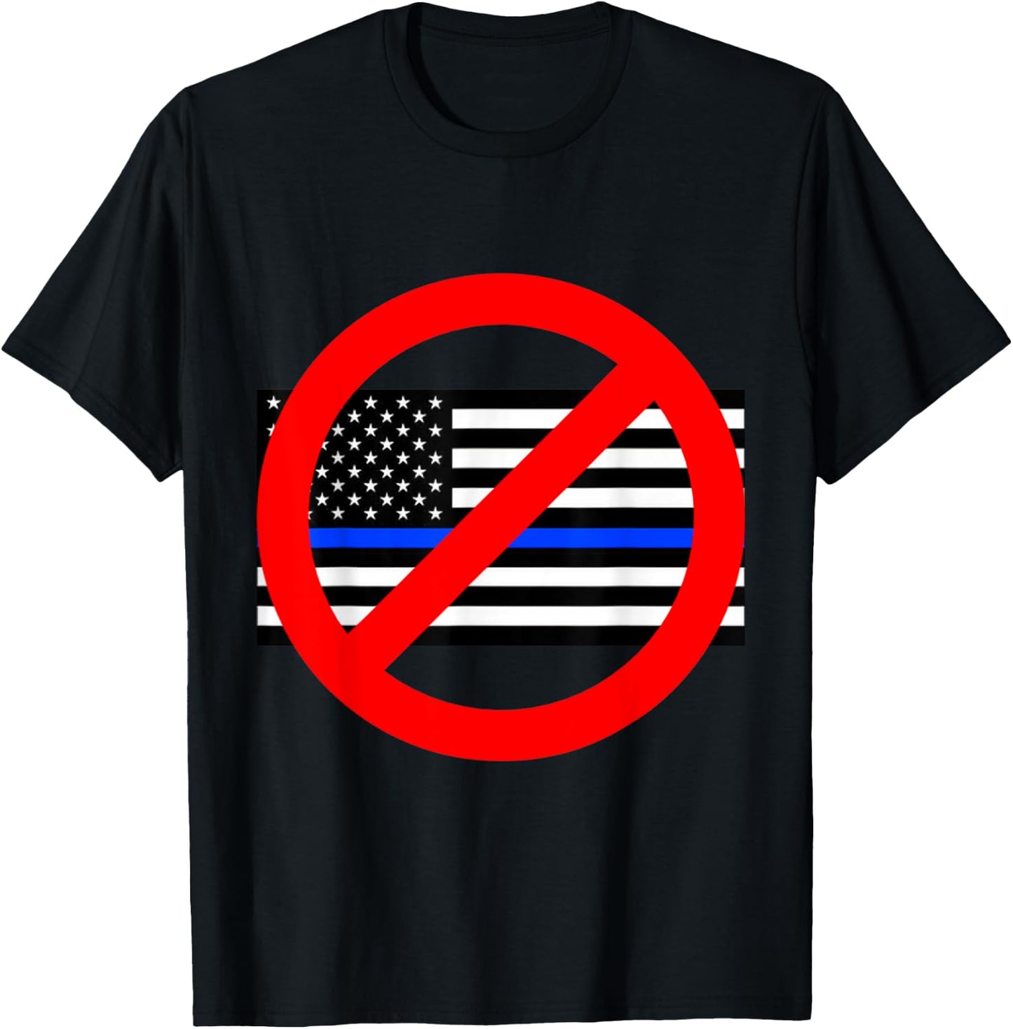 Circle Sky Anti Police State , Men's Black Cotton Blend Short Sleeve Classic Fit , Small T-Shirt - T-Shirt | Black