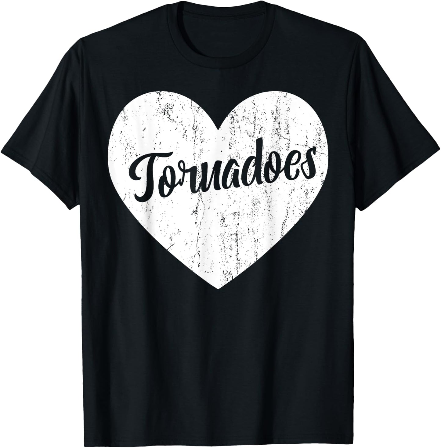 Tornadoes School Sports Fan Team Spirit Mascot Heart Gift T-Shirt - T-Shirt | Black