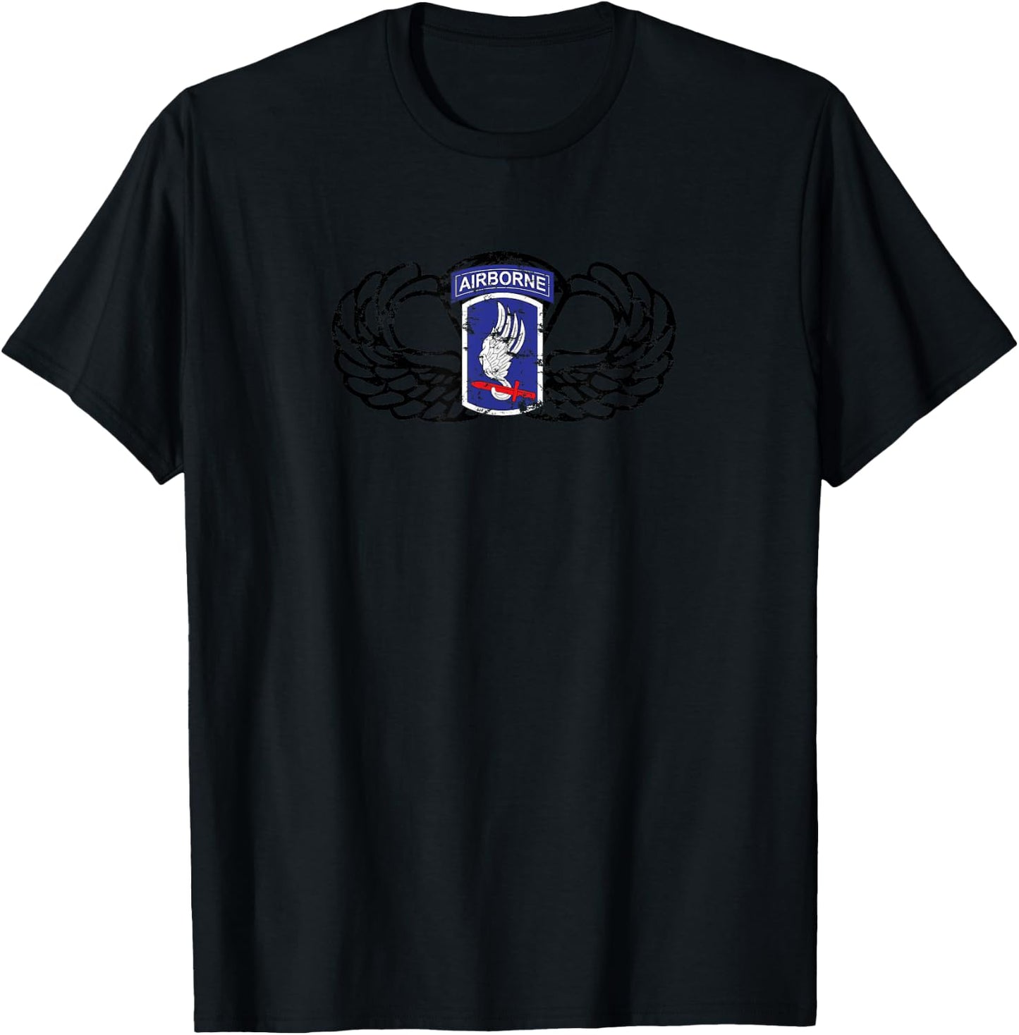 173rd Airborne Brigade Jumpwings T-Shirt - T-Shirt | Black