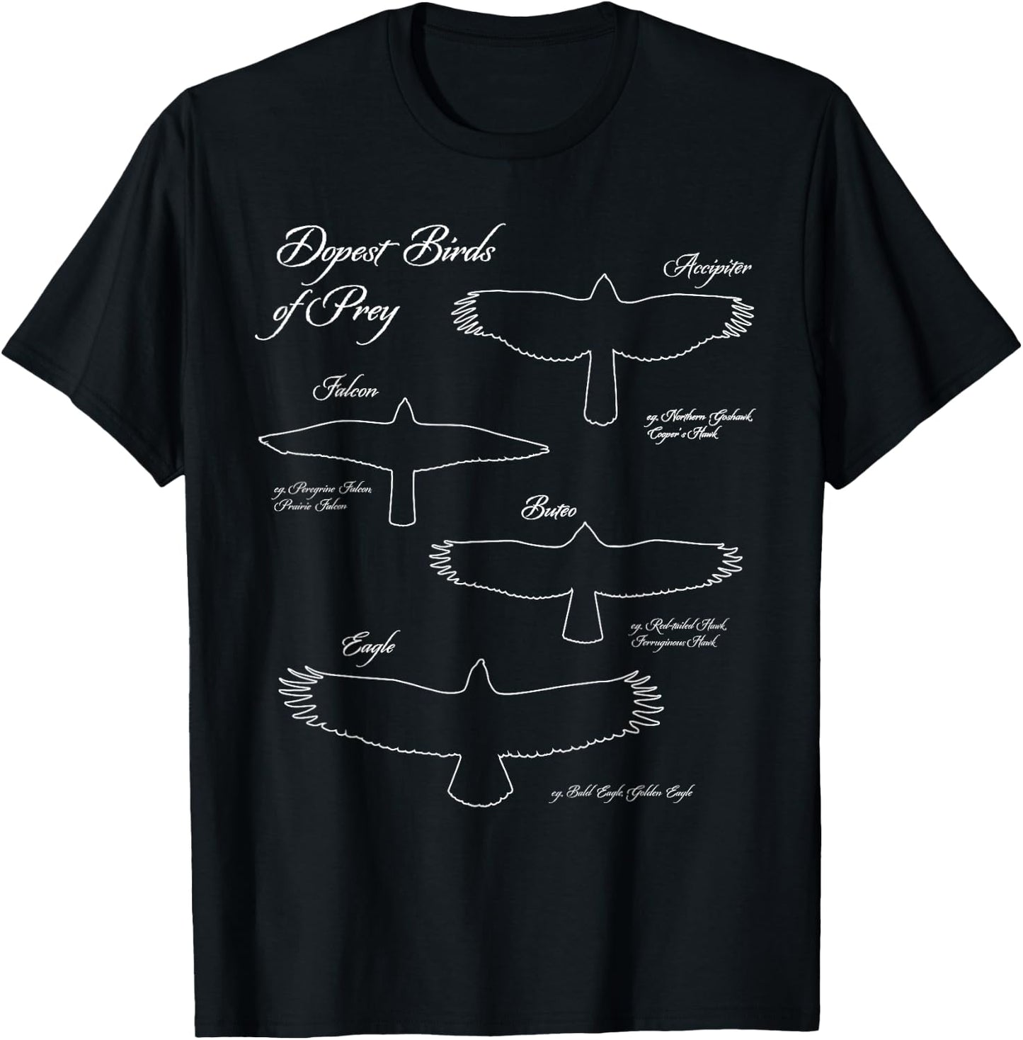 Dopest Birds of Prey - Funny Gift Bird Watchers T-Shirt - T-Shirt | Black