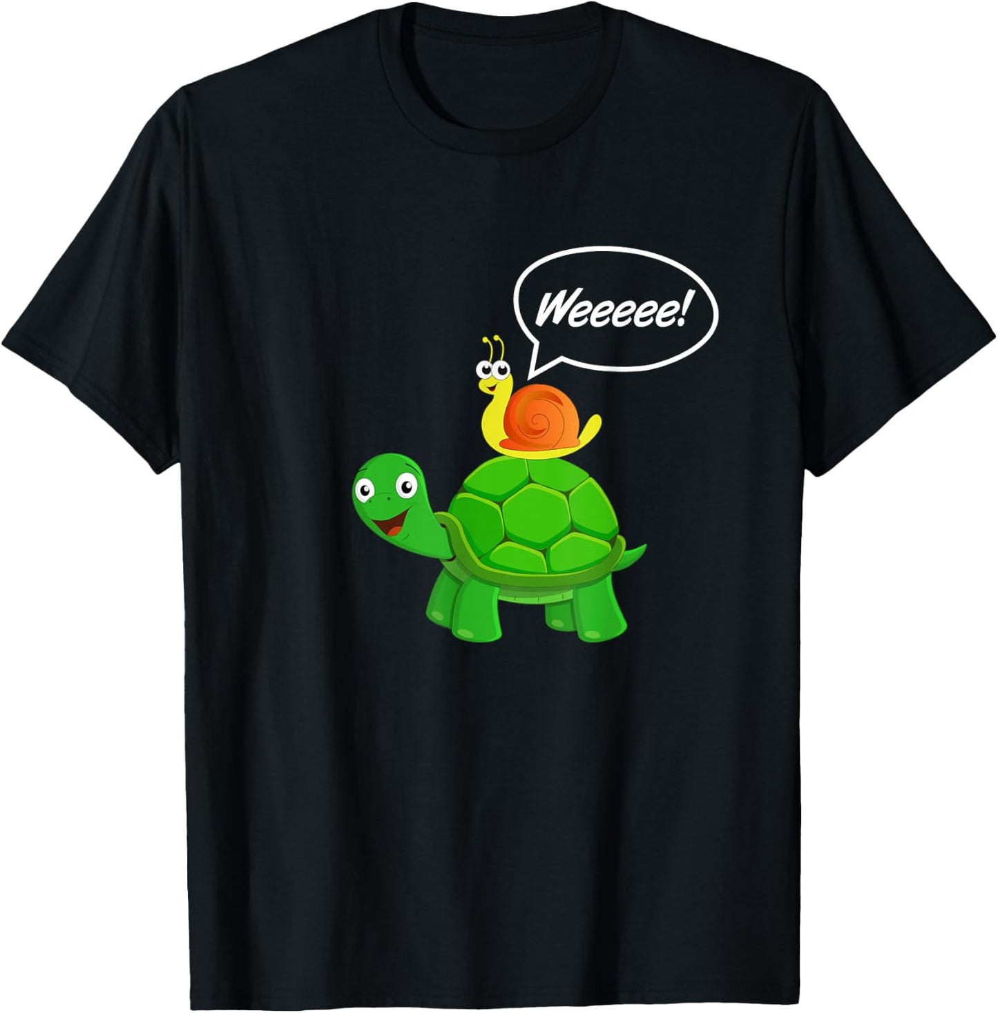 Funny Turtle Snail T-Shirt - T-Shirt | Black