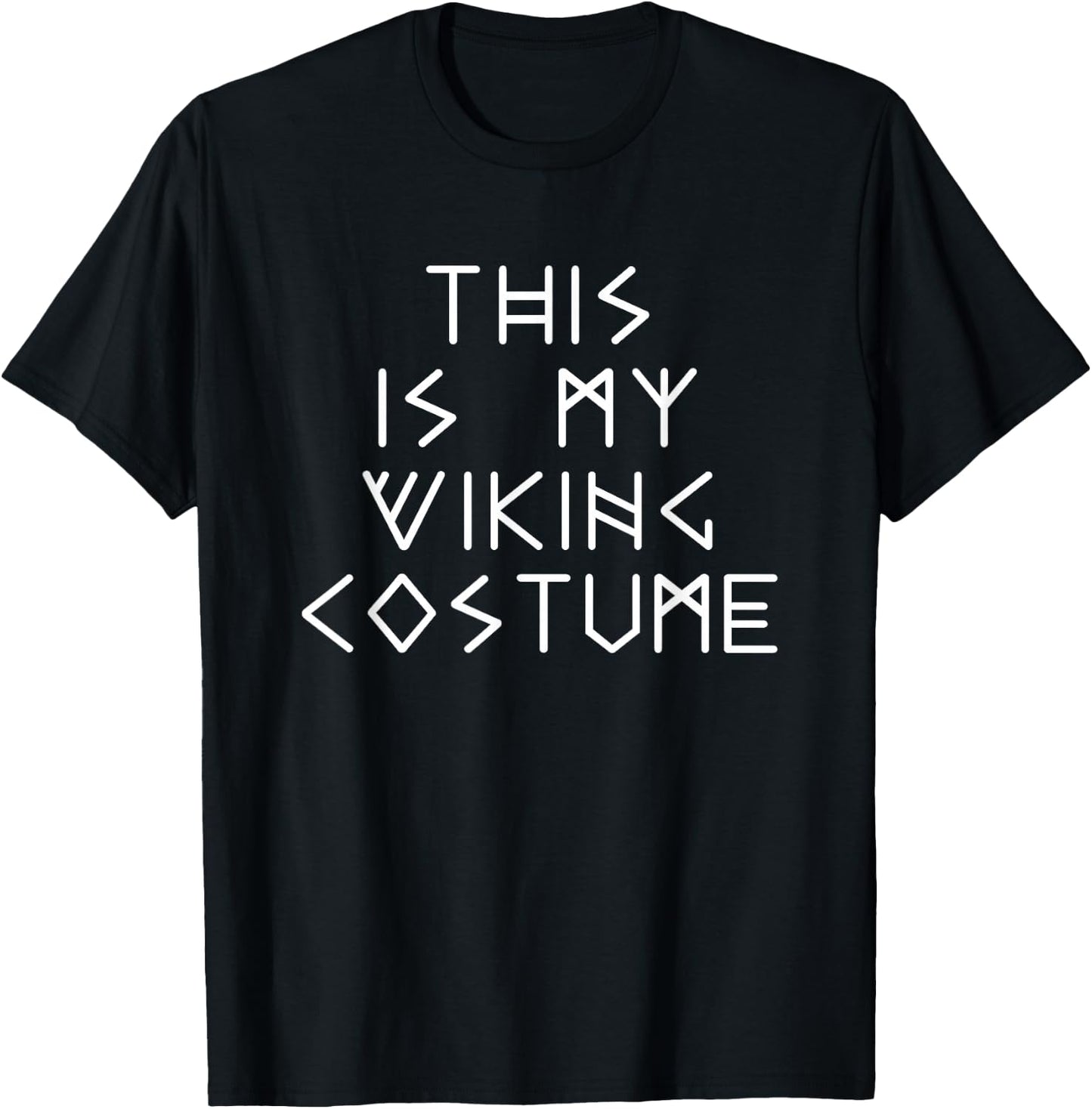 This Is My Viking Halloween Costume Simple Funny Last Minute T-Shirt - T-Shirt | Black