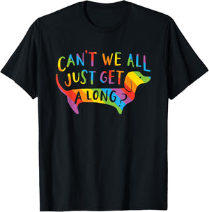 Gay Pride Dachshund Dog Shirt T-Shirt - T-Shirt | Black