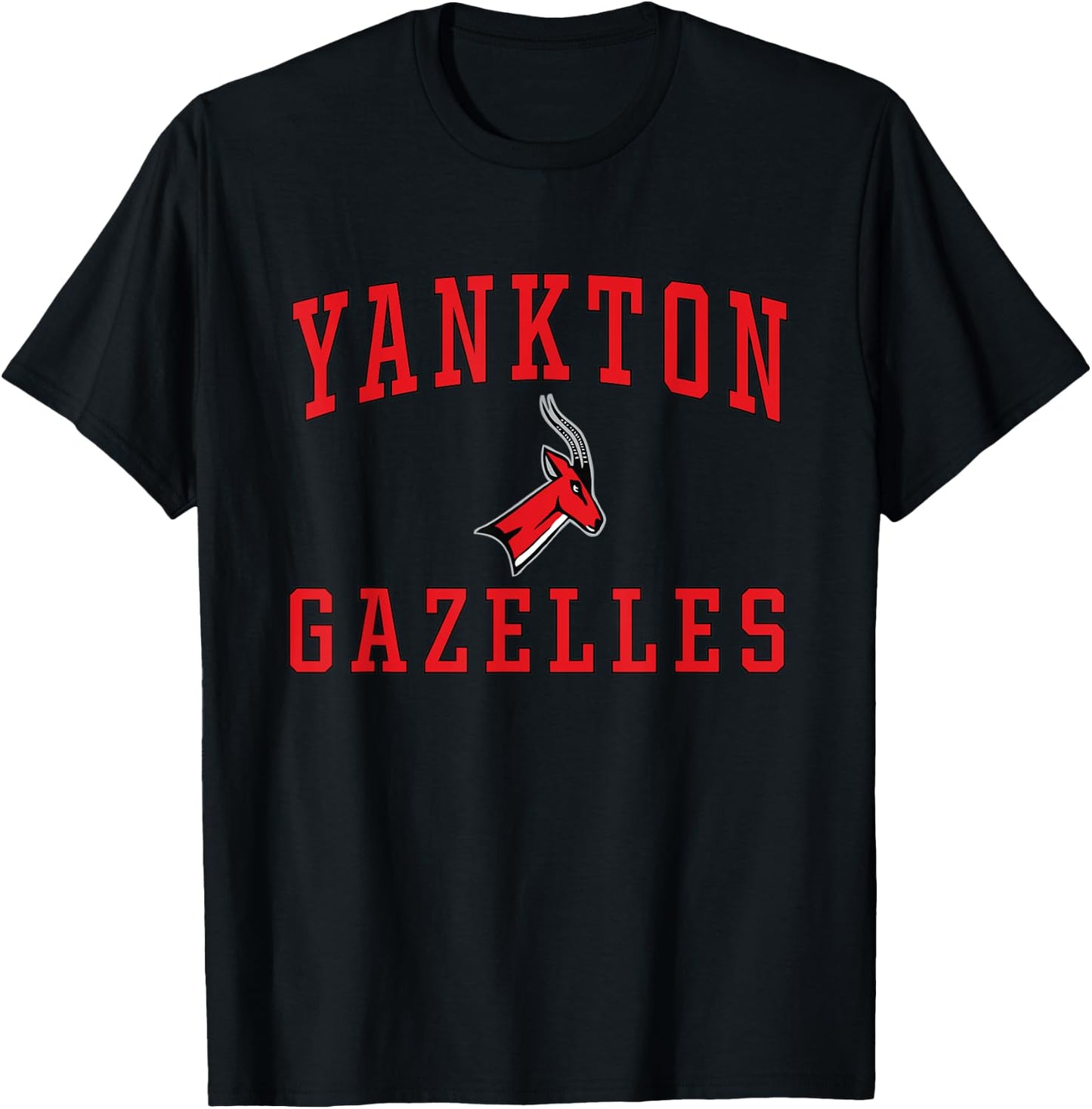 Yankton High School Gazelles C1 T-Shirt - T-Shirt | Black