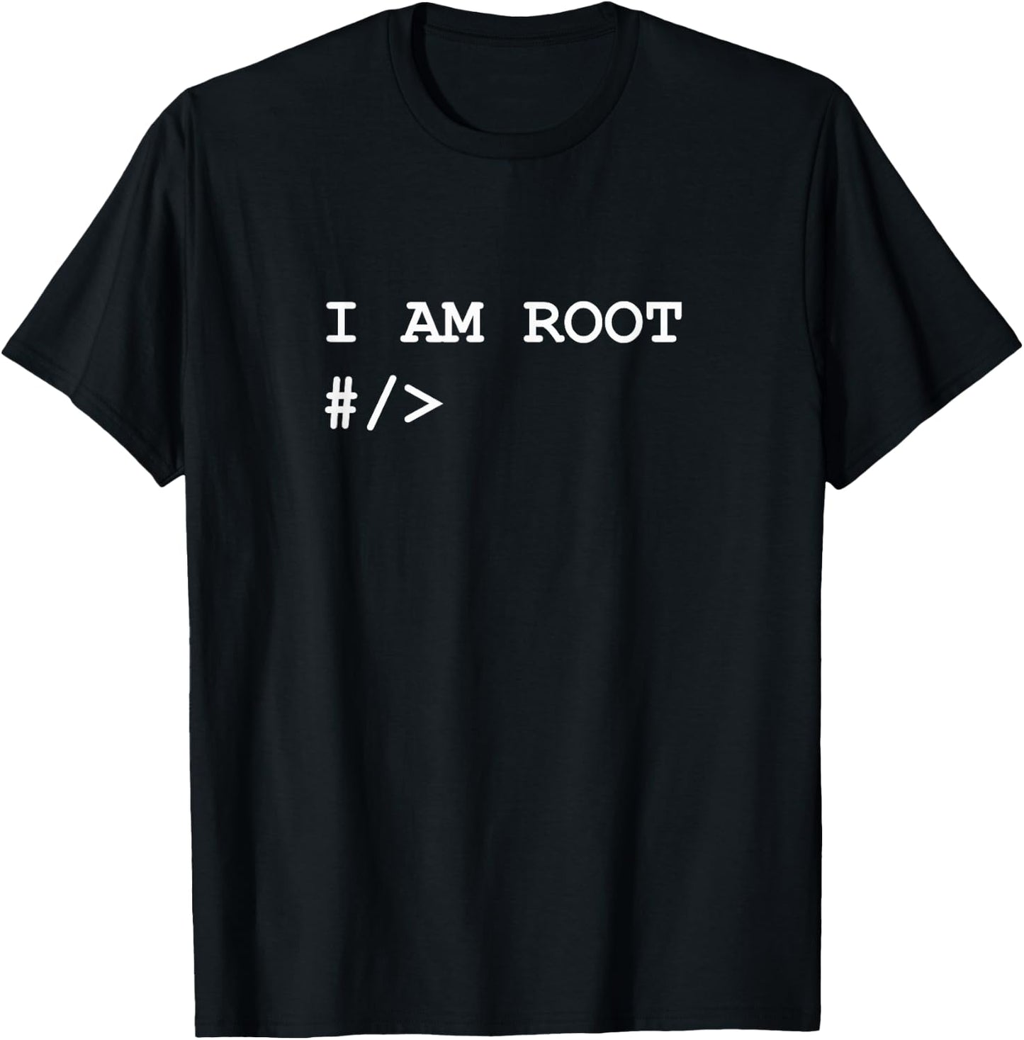 Linux Unix Terminal I Am Root Nerd Geek Sysadmin Programmer T-Shirt - T-Shirt | Black
