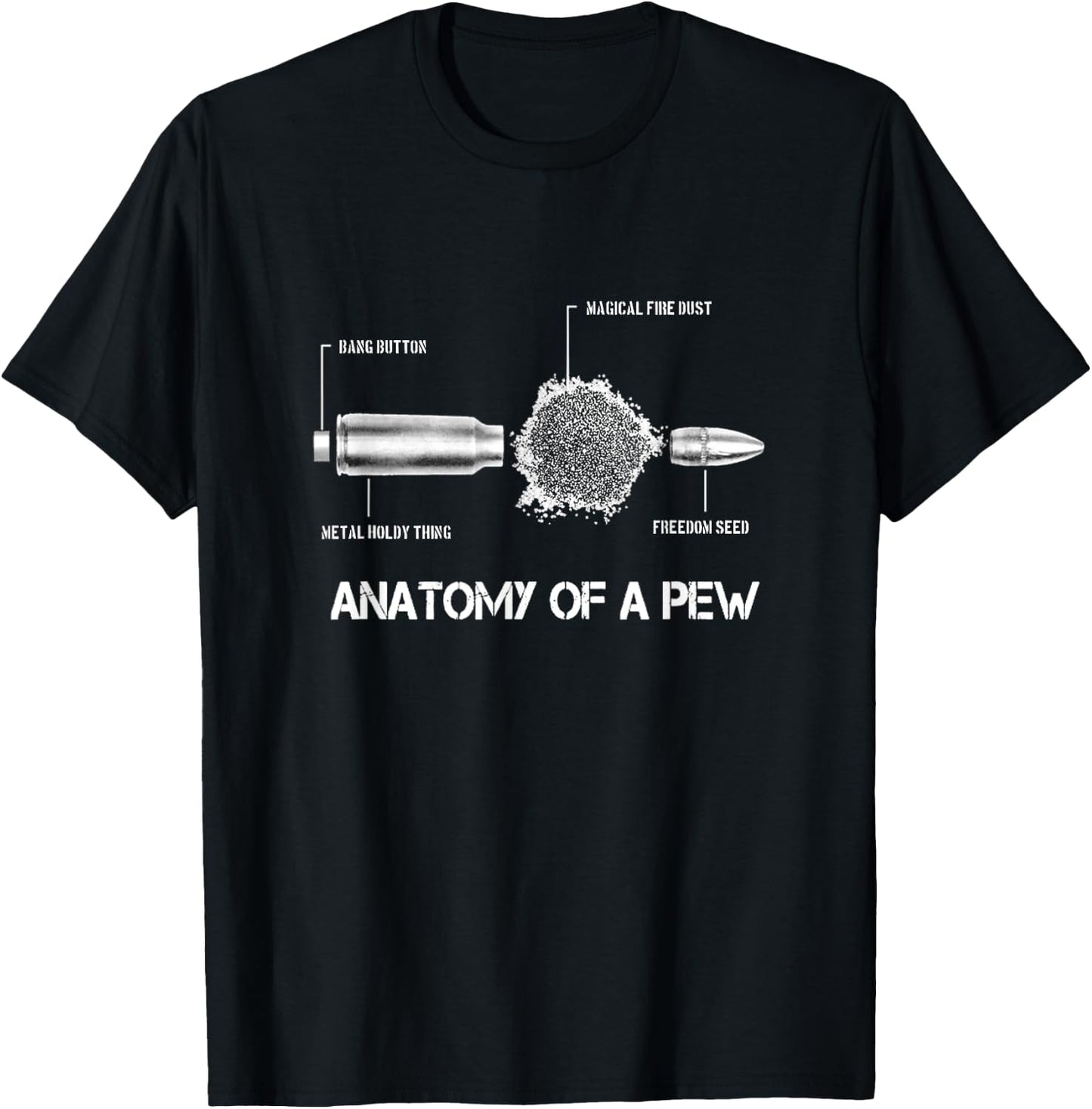 Bullet Ammunition Anatomy 5,56 mm Design For A Soldier T-Shirt - T-Shirt | Black