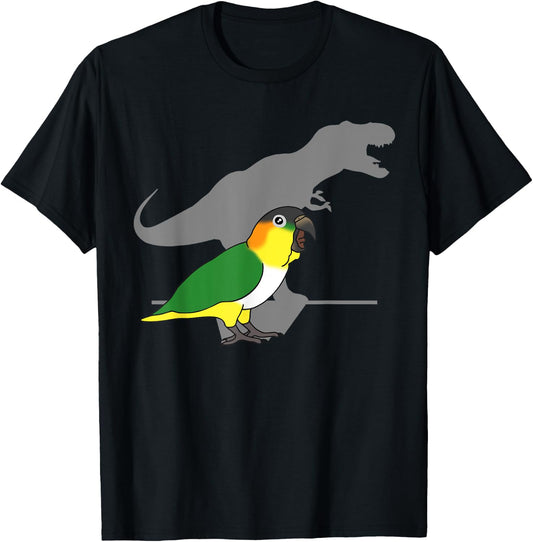 Funny Dinosaur Parrot, Birb memes, Black headed caique T-rex T-Shirt - T-Shirt | Black