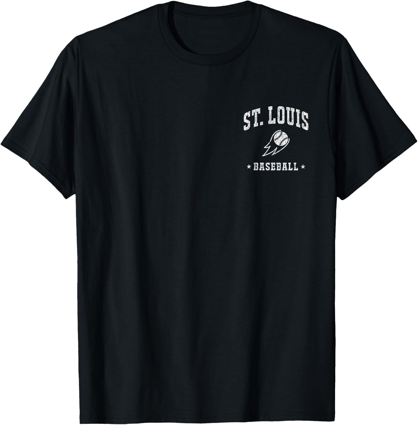 St Louis Baseball Vintage Gameday Retro Baseball Lover T-Shirt - T-Shirt | Black