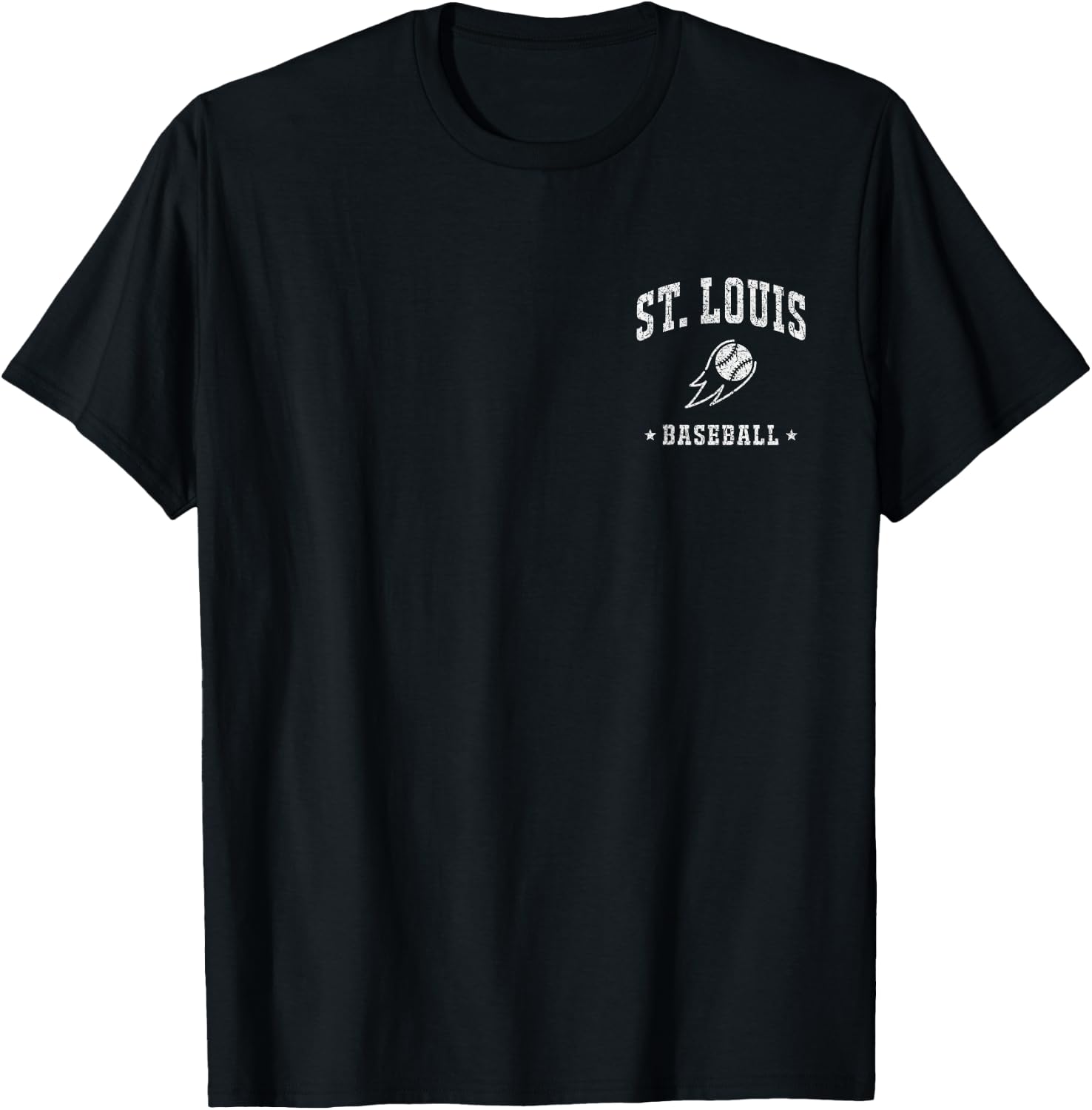 St Louis Baseball Vintage Gameday Retro Baseball Lover T-Shirt - T-Shirt | Black