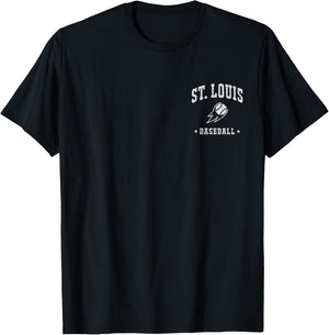 St Louis Baseball Vintage Gameday Retro Baseball Lover T-Shirt - T-Shirt | Black