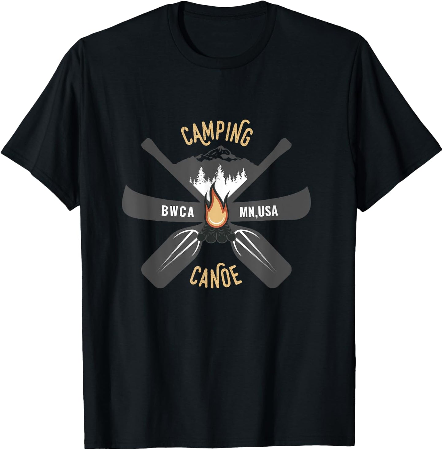 BWCA Canoe Canoeing Outdoor Camping Gifts T-Shirt - T-Shirt | Black