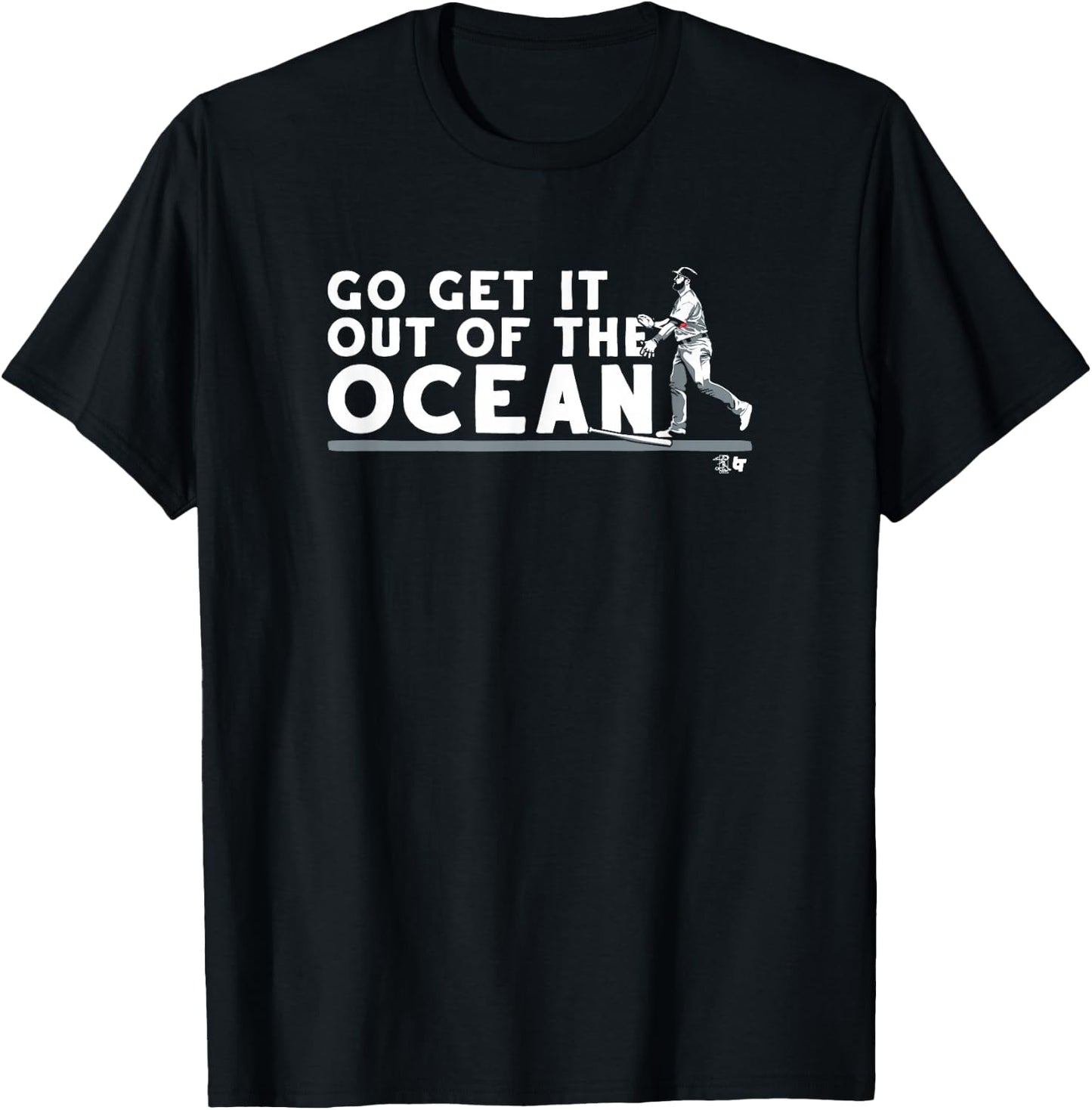 Max Muncy - Go Get It Out Of The Ocean -Los Angeles Baseball T-Shirt - T-Shirt | Black