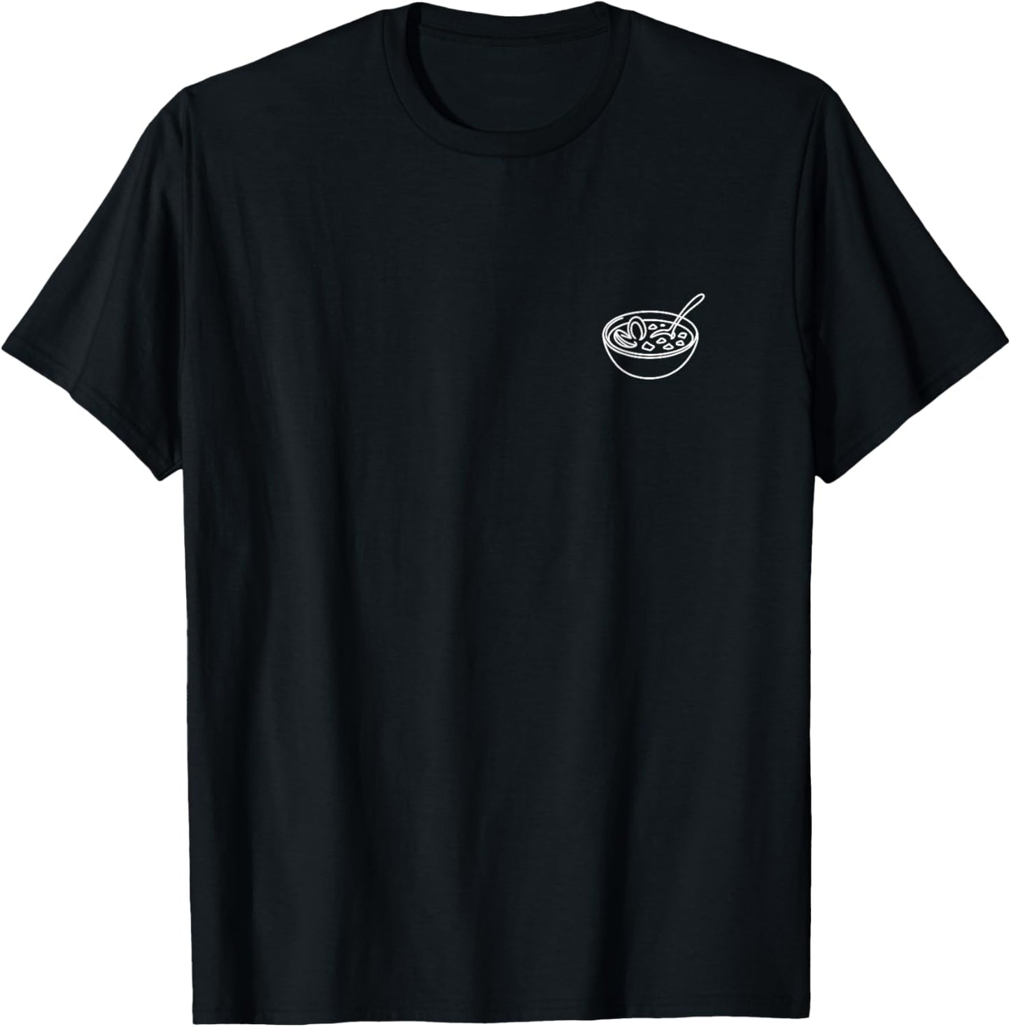 Clam Chowder Minimalist Badge Patch Line Art T-Shirt - T-Shirt | Black