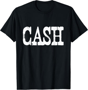 Vintage Cash Country Music T-Shirt - T-Shirt | Black