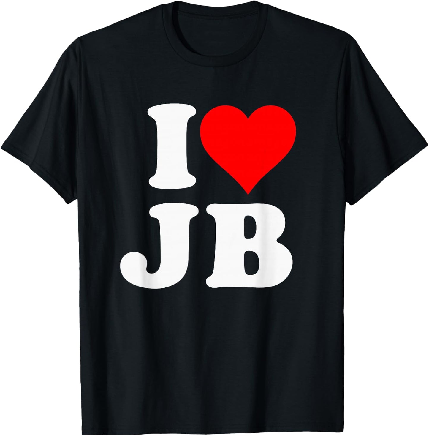 I Love JB Heart Gift T-Shirt - T-Shirt | Black