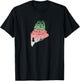 Vintage Fish Maine State Map ME Fly Fishing Rainbow Trout T-Shirt - T-Shirt | Black
