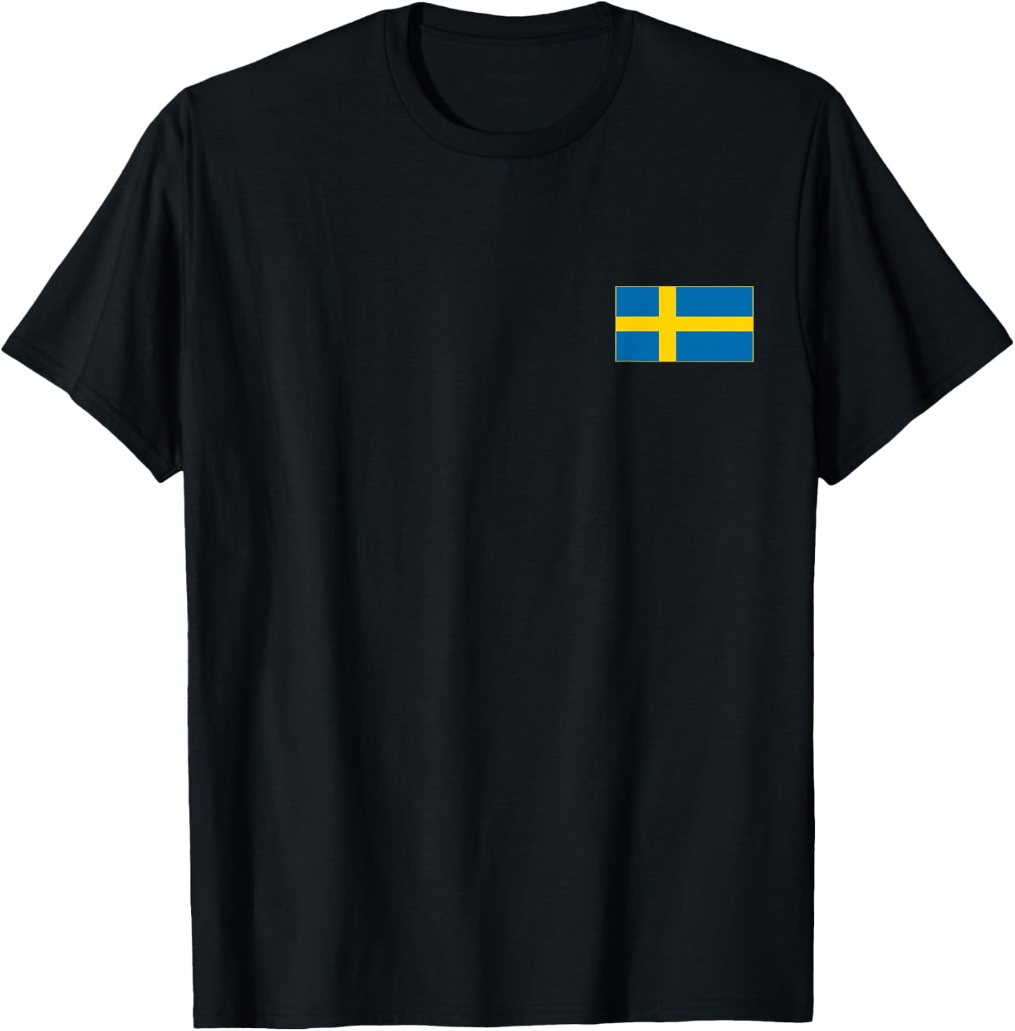 Sweden Flag Sverige Swedish Flags Women Men T-Shirt - T-Shirt | Black