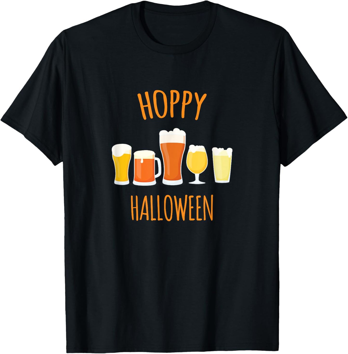 Hoppy Halloween - Funny Halloween Beer Drinking Gift T-Shirt - T-Shirt | Black