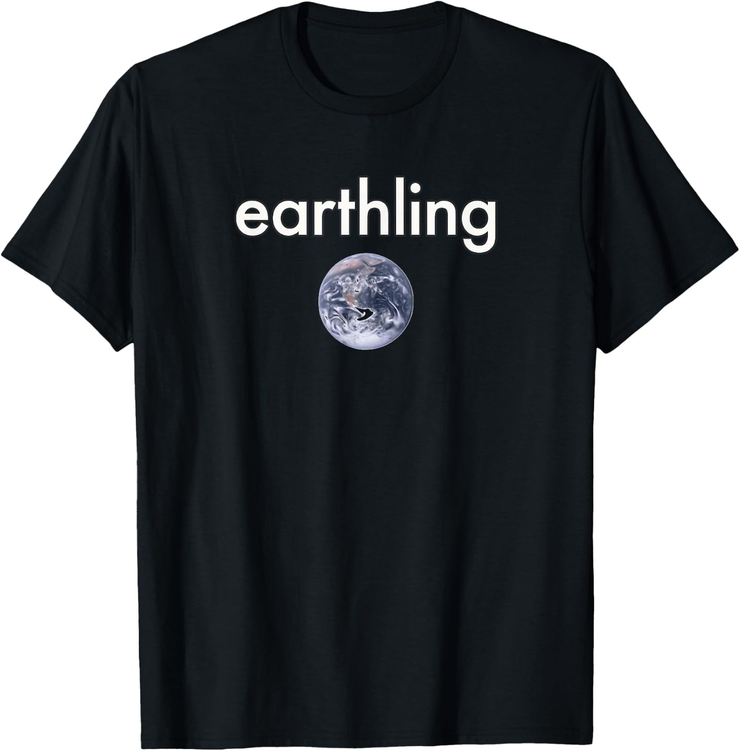 Funny Earthling Planet Earth Globe Geek Nerd Fun T-Shirt - T-Shirt | Black