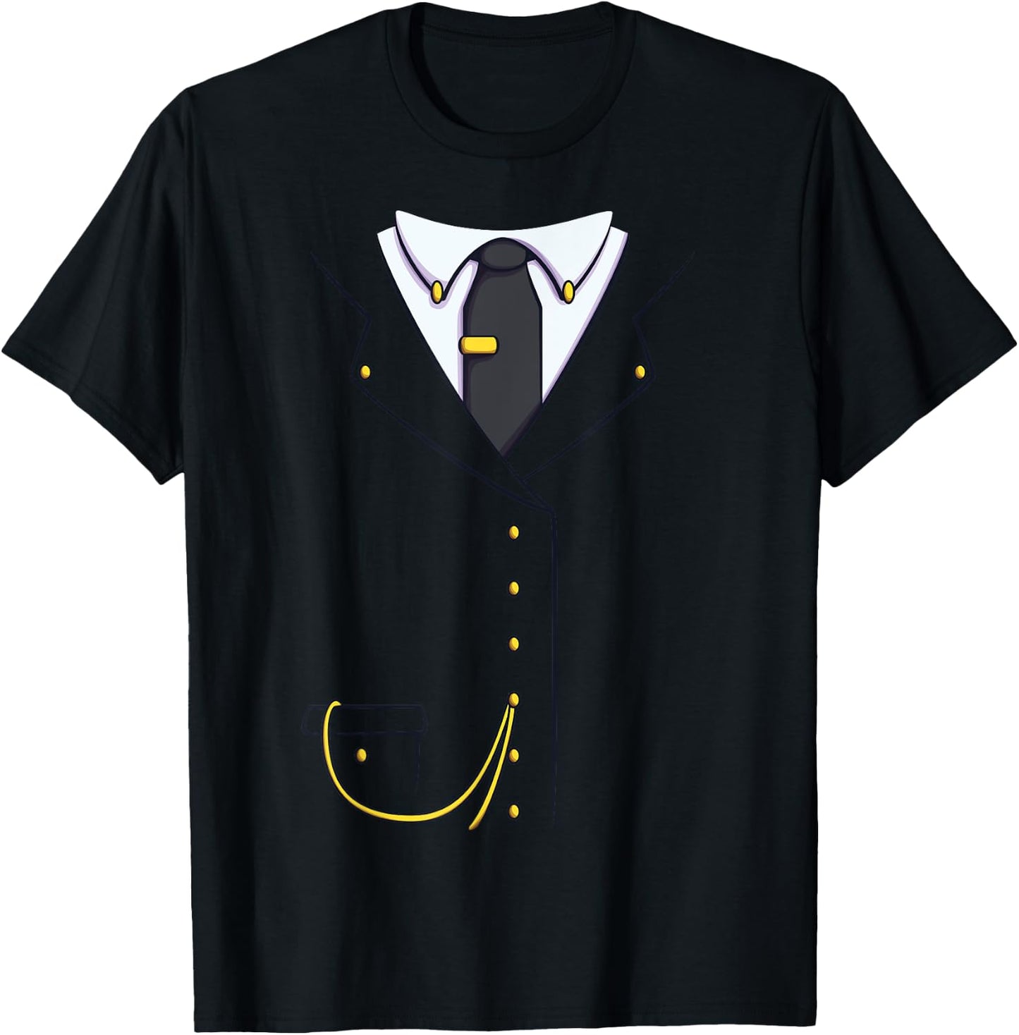 Train Conductor Costume for Halloween Cosplay T-Shirt - T-Shirt | Black