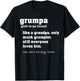 Grumpa Definition Like a Regular Grandpa Only Grumpier T-Shirt - T-Shirt | Black