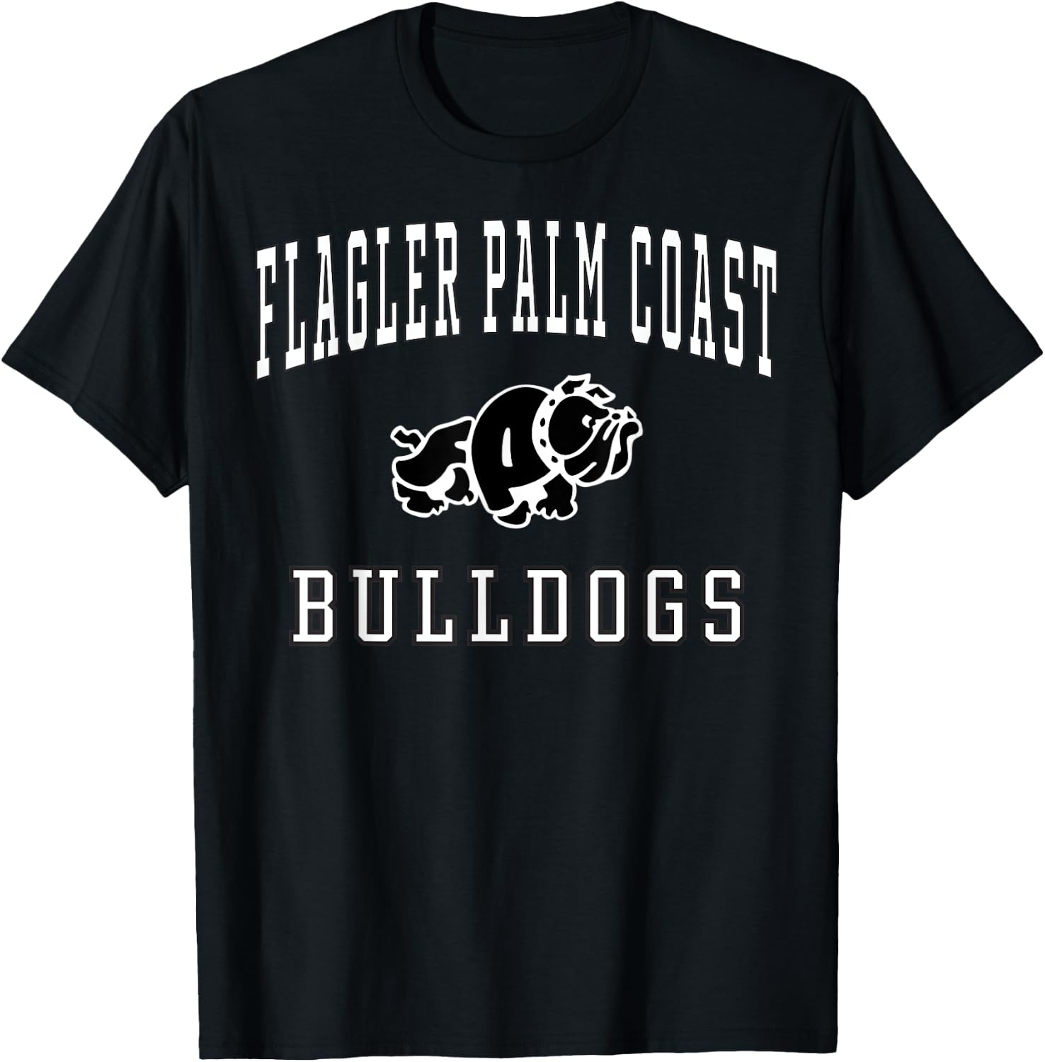 Flagler Palm Coast High School Bulldogs C1 T-Shirt - T-Shirt | Black
