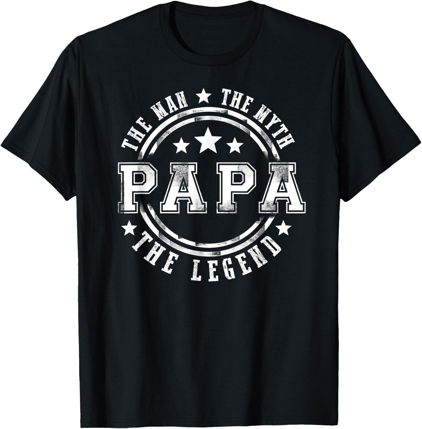 Great The Man The Myth The Legend Papa Father's Day Gift T-Shirt - T-Shirt | Black
