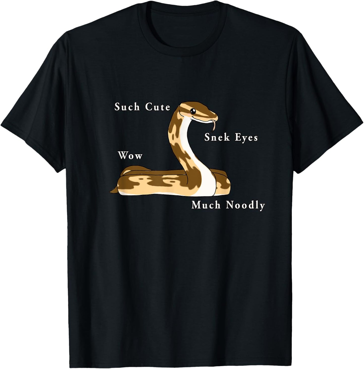 Cute Ball Python Snake T-Shirt - T-Shirt | Black