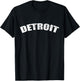Detroit Town Retro 80s 70s City Throwback Love Gift T-Shirt - T-Shirt | Black