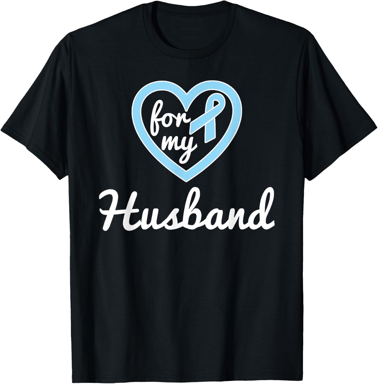 Prostate Cancer Shirts For Husband Ribbon Awareness Shirts T-Shirt - T-Shirt | Black